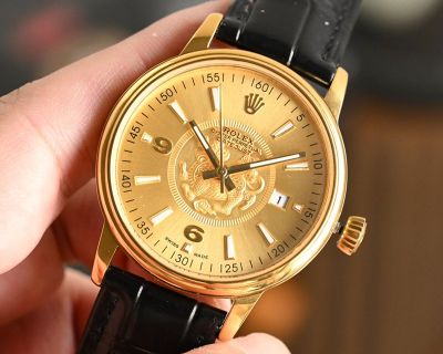 Rolex Datejust 8215 Movement Pixiu Pattern 40mm 316L Steel Gold/Silver White Face Watch